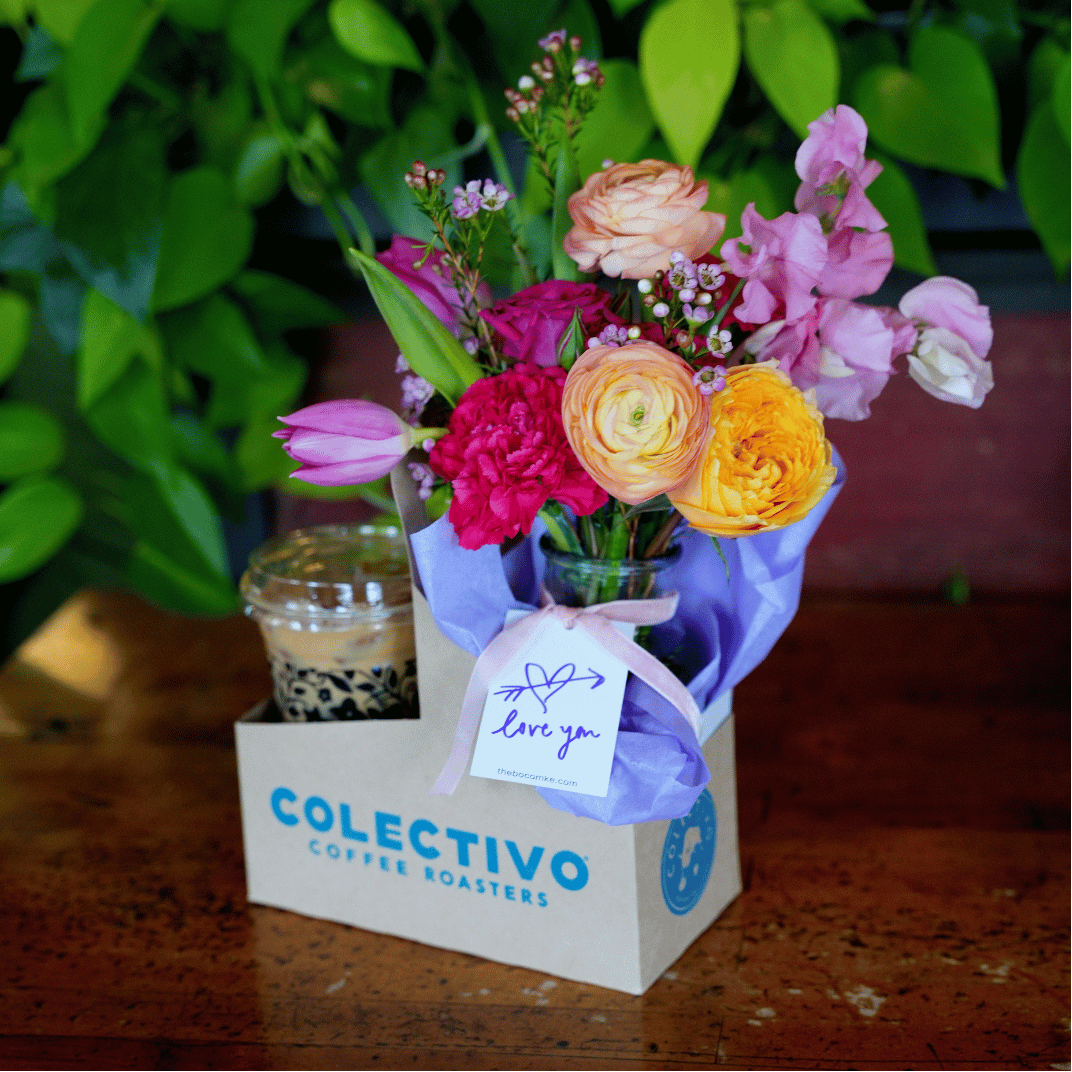 Valentine's Day Colectivo Coffee + Flower Bundle