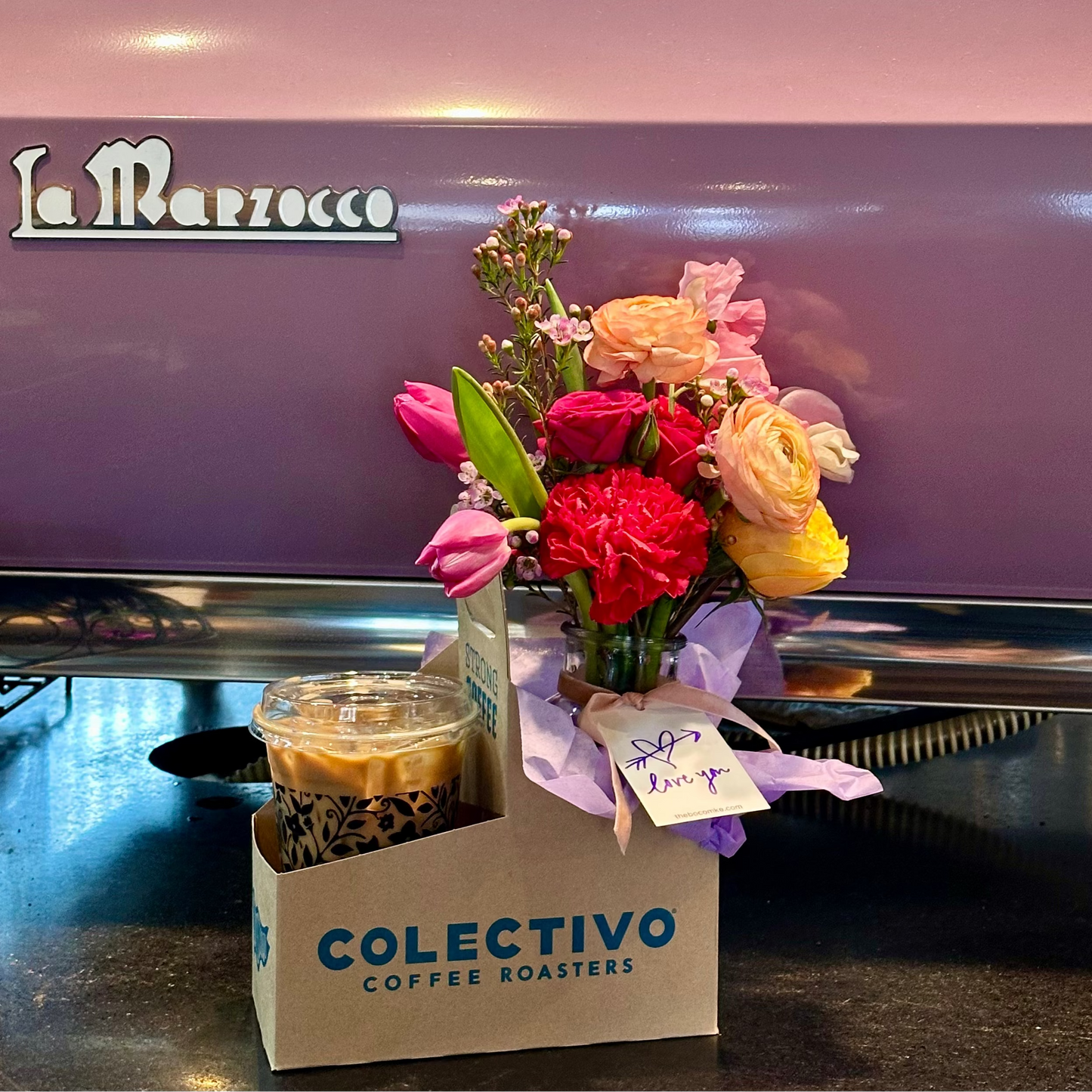Valentine's Day Colectivo Coffee + Flower Bundle